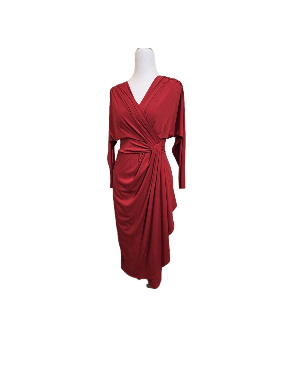maggy london dress 4 Faux Wrap Zip Up Snatched Club Cocktail Date Night Holiday